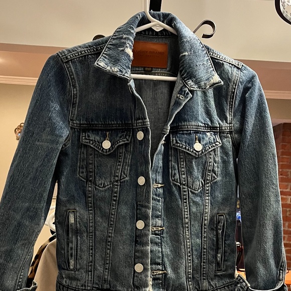 Lucky Brand distressed Jean Jacket (Sz XS) - Picture 2 of 6